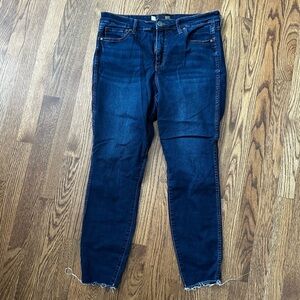 Kut from the Kloth High Rise Connie Fab Ab Ankle Skinny Jeans, size 14